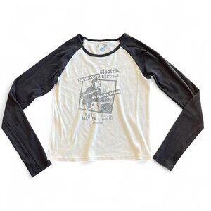 (Brandy Melville) John Galt Graphic Baseball Tee – Electric New York Circus